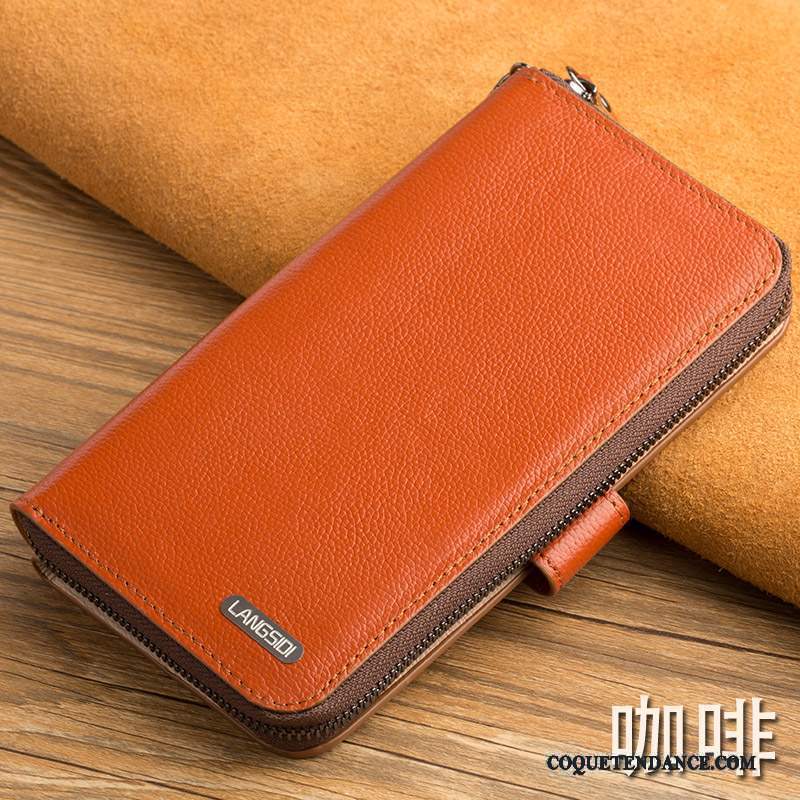 Lg V20 Coque Tout Compris Marque De Tendance Orange Incassable Portefeuille