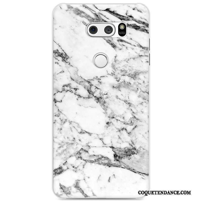 Lg V30 Coque Difficile Incassable Créatif Peinture Blanc