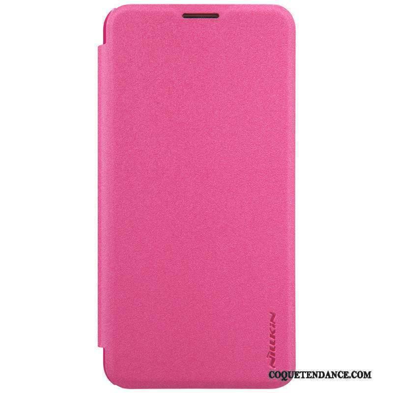 Lg V30 Coque Rouge Étui Délavé En Daim Or Incassable