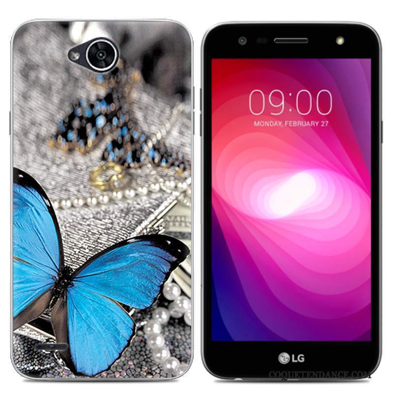Papillon dor Ultra Slim TPU Protection Étui Silicone Haute Qualité téléphone Portable Coque pour LG X Power Fubaoda Coque LG X Power, 