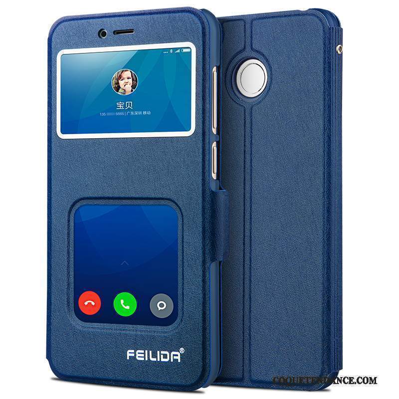 Mi 5x Coque De Téléphone Rouge Clamshell Incassable Bleu