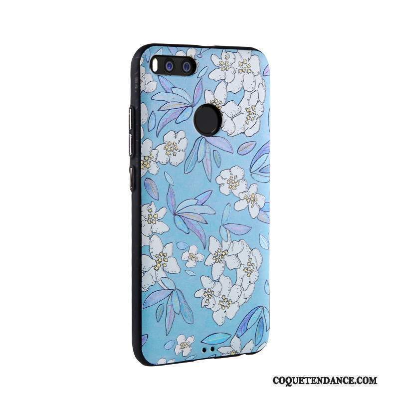 Mi 5x Coque Protection Dessin Animé Bleu Clair Petit Fluide Doux