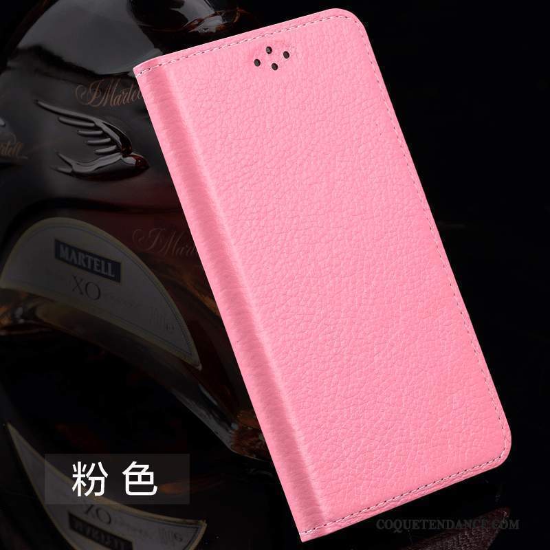 Mi 6 Coque Étui Personnalisé Cuir Véritable Rose Silicone