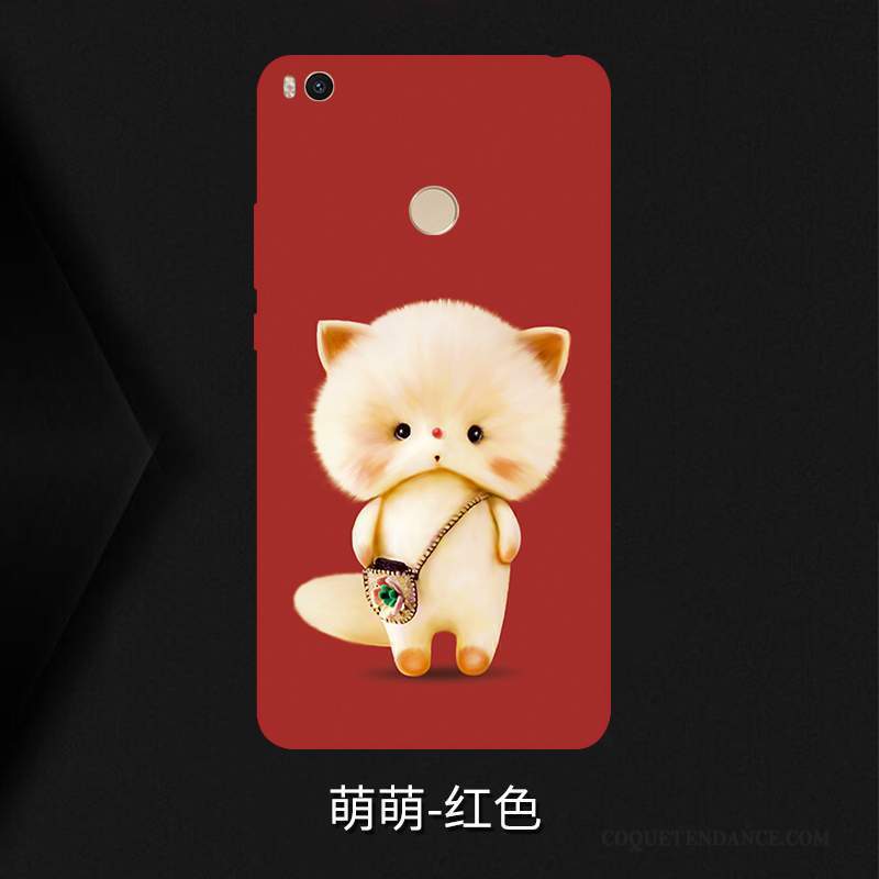 Mi Max 2 Coque Dessin Animé Personnalité Rouge Petit Fluide Doux