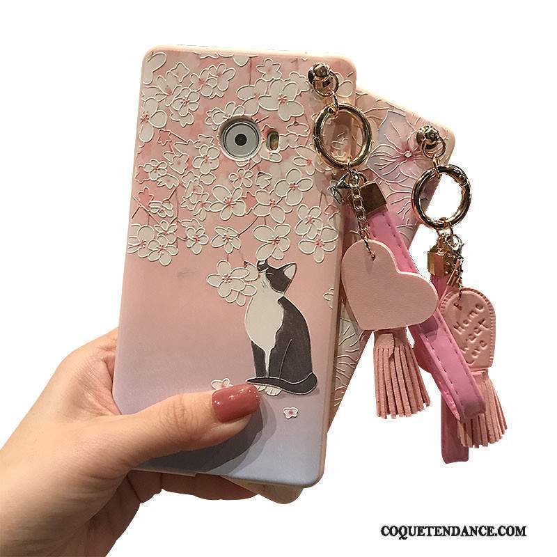 Mi Note 2 Coque Fraise Rose De Téléphone Délavé En Daim Petit