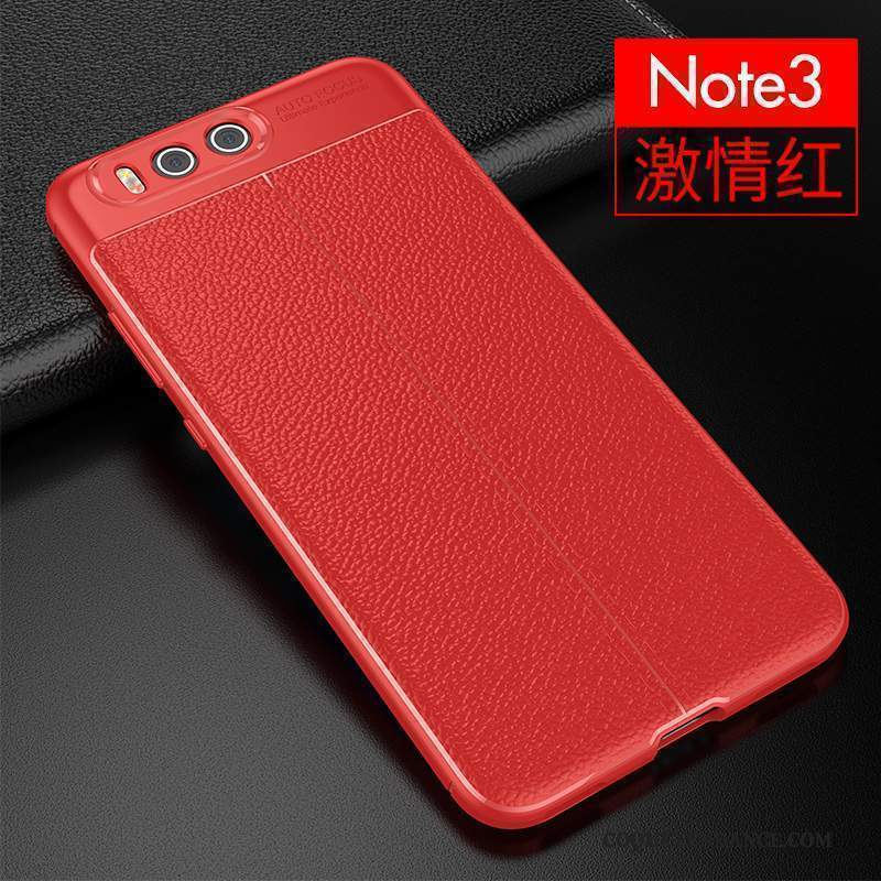 Mi Note 3 Coque Étui Petit Rouge Modèle Fleurie Fluide Doux