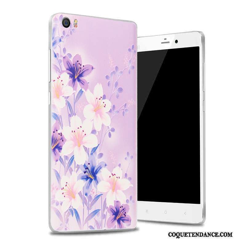 Mi Note Coque Blanc Violet Verre Noir