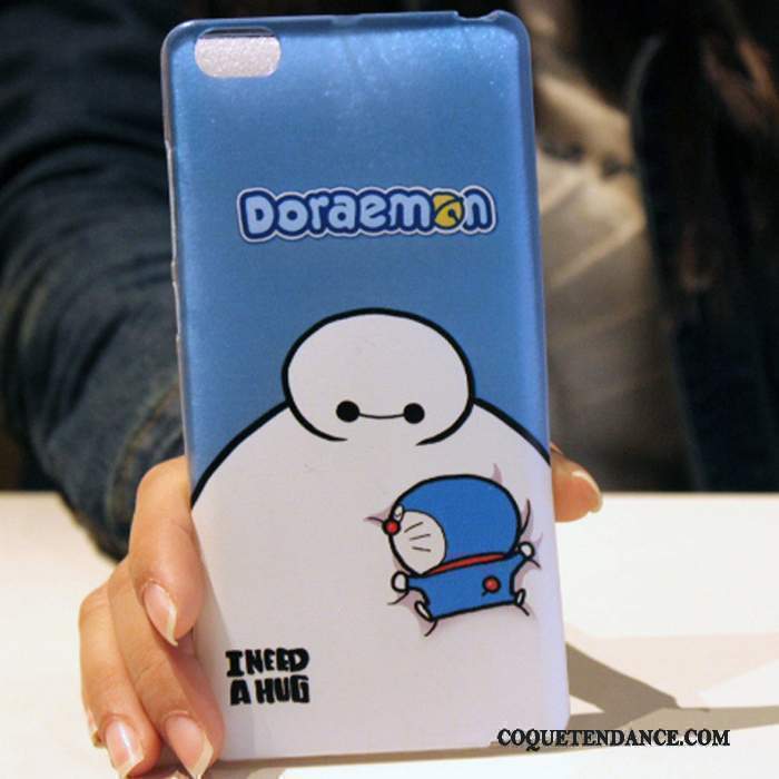 Mi Note Coque Dessin Animé Bleu Transparent Silicone Fluide Doux