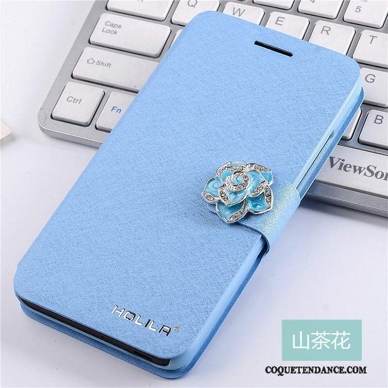 Mi Note Coque Housse Étui En Cuir Bleu Clair Protection