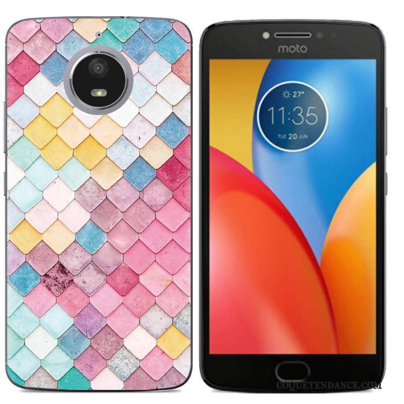 Moto E4 Plus Coque Modèle Fleurie Étui Incassable Protection