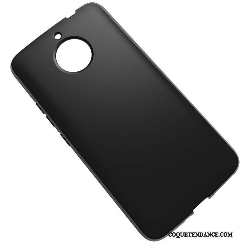 Moto E4 Plus Coque Protection Noir Délavé En Daim Étui