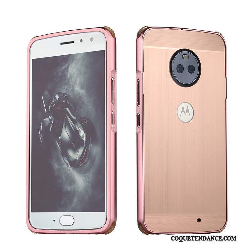 Moto E4 Plus Coque Protection Ruban Rose Métal