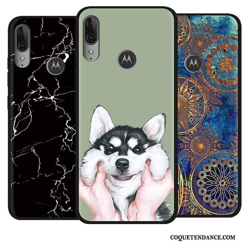 Moto E6 Plus Coque Chaud Dessin Animé Noir Tendance De Téléphone