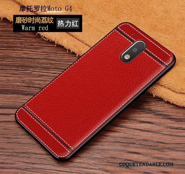 Moto G4 Play Coque De Téléphone Incassable Étui Cuir Délavé En Daim