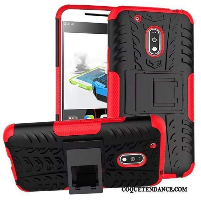 Moto G4 Play Coque Incassable Silicone Rouge De Téléphone Étui