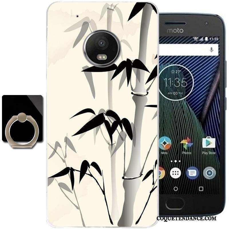 Moto G5 Plus Coque De Téléphone Encre Fluide Doux Tout Compris Silicone