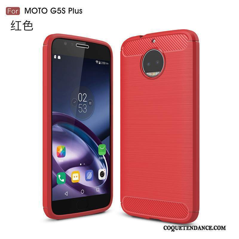 Moto G5 Plus Coque De Téléphone Incassable Soie Protection Rouge