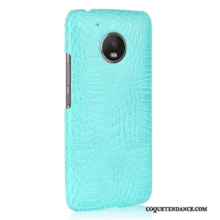 Moto G5 Plus Coque Protection Étui De Téléphone Crocodile Bleu Clair