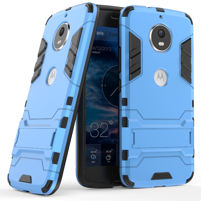 Moto G5s Coque Bleu Clair Incassable Armure Tout Compris