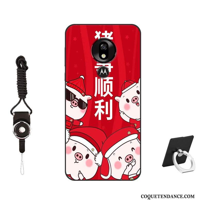 Moto G7 Play Coque Rouge De Téléphone Étui Net Rouge Protection