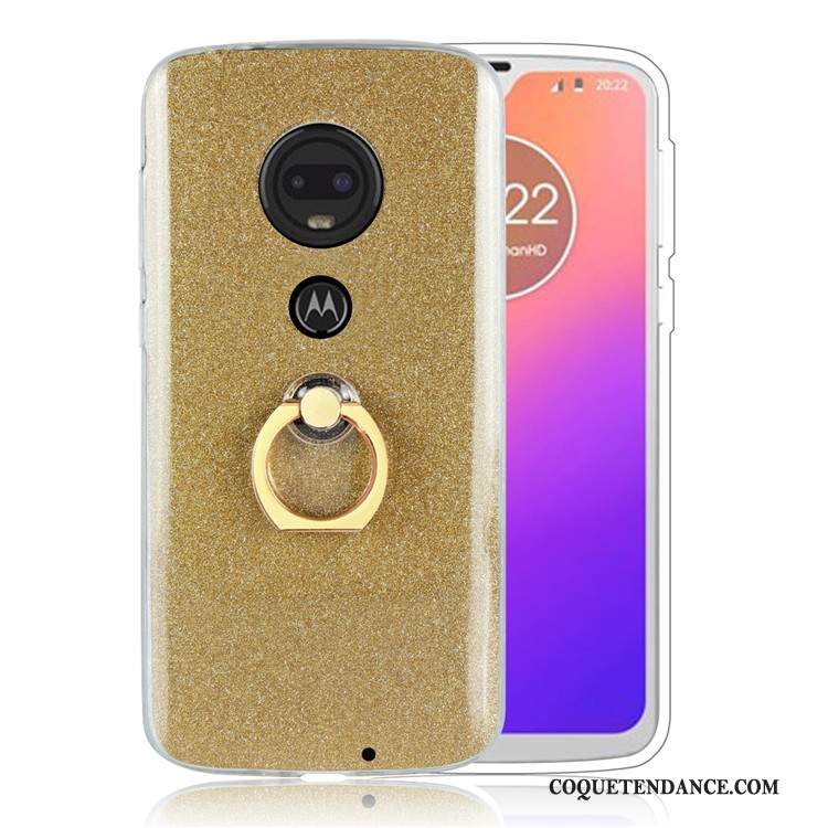 Moto G7 Plus Coque Anneau De Téléphone Protection Or Business