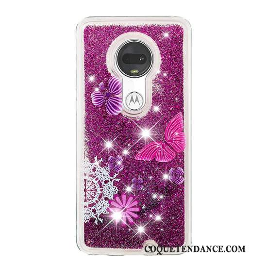 Moto G7 Plus Coque Quicksand Incassable Ornements Suspendus Ballon