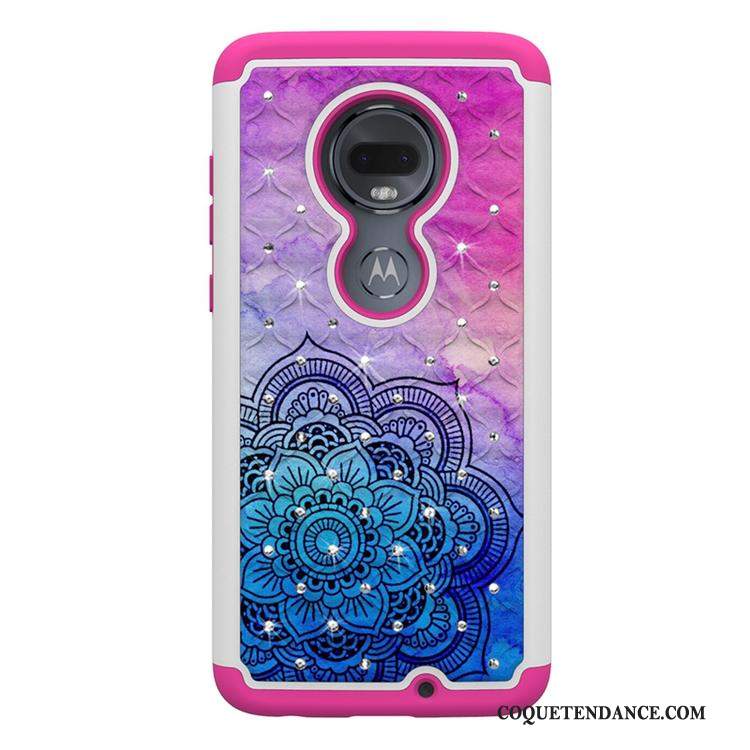 Moto G7 Plus Coque Tout Compris Tendance Multicolore Peinture