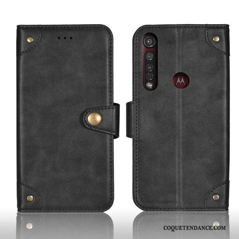 Moto G8 Plus Coque Carte Portefeuille Vintage Créatif