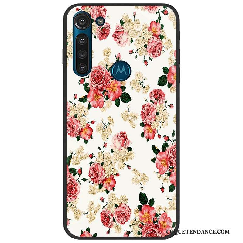 Moto G8 Power Coque Peinture De Téléphone Délavé En Daim Fluide Doux Pu