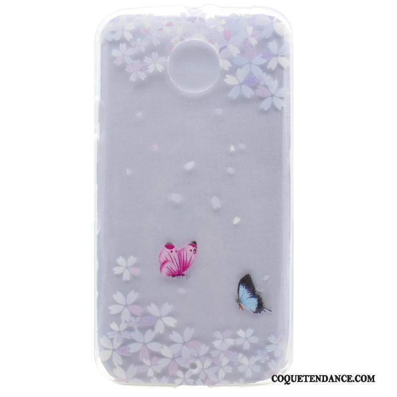 Moto X Coque Transparent Fluide Doux De Téléphone Très Mince Rose