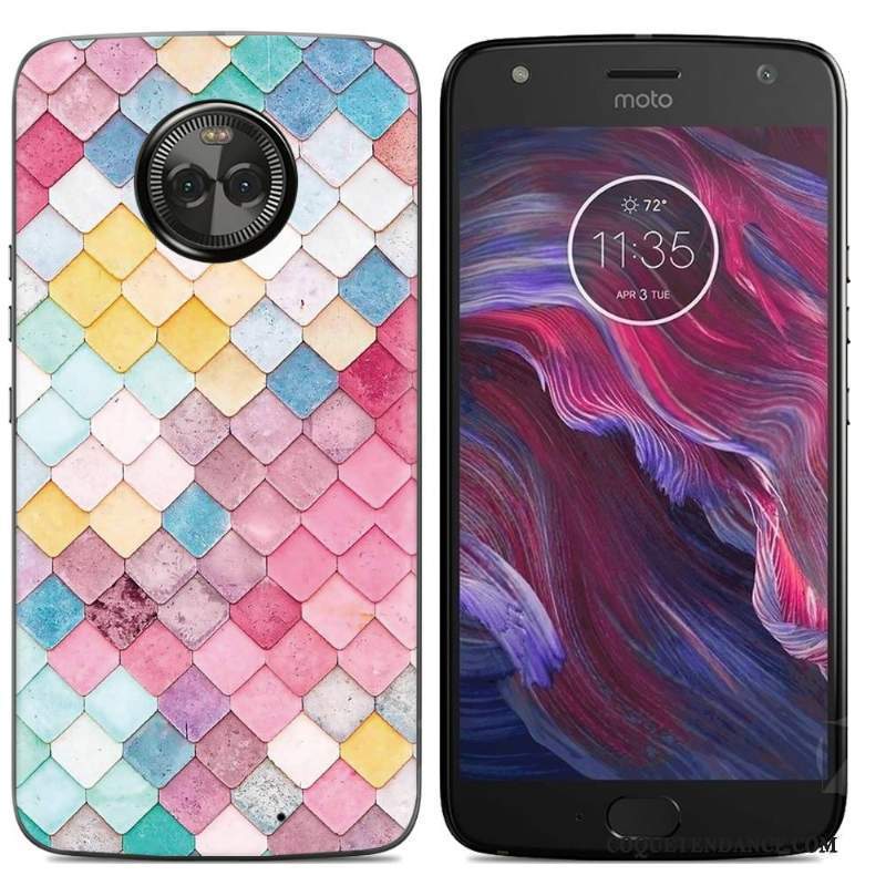 Moto X4 Coque De Téléphone Fluide Doux Peinture Étui En Silicone