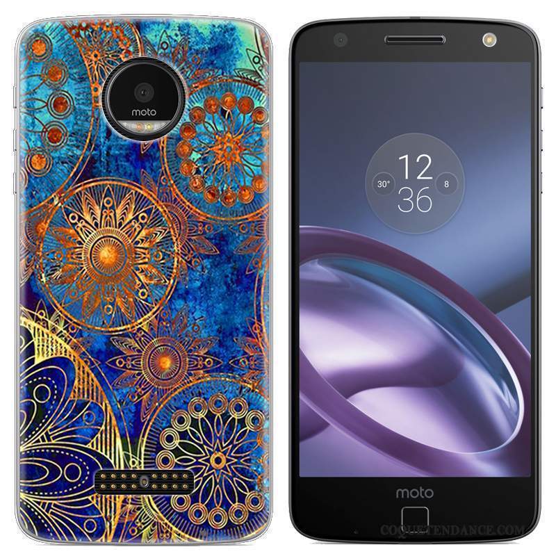 Moto Z Coque Dessin Animé Silicone Étui Peinture De Téléphone