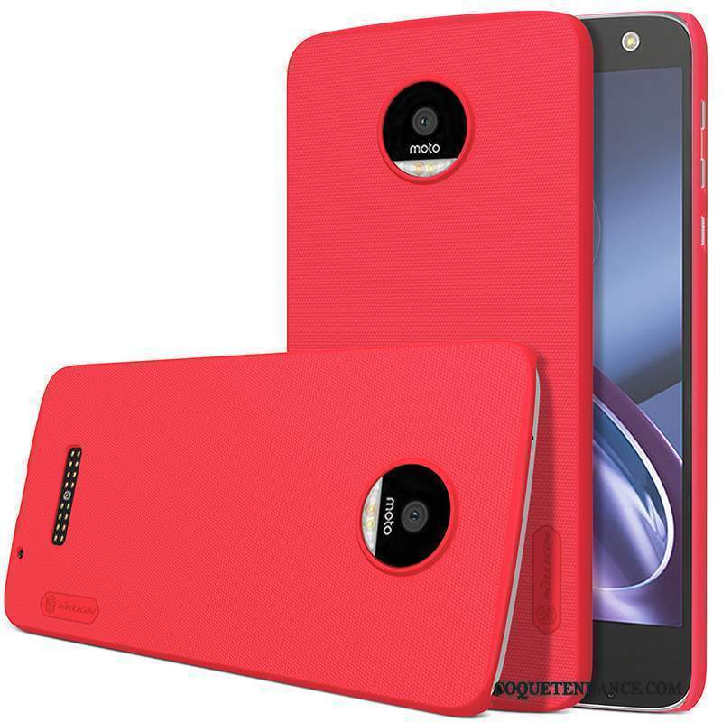 Moto Z Coque Étui Rouge Or De Téléphone Protection