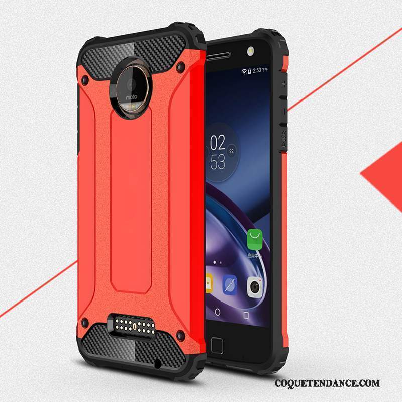 Moto Z Coque Étui Silicone Rouge Incassable Tout Compris