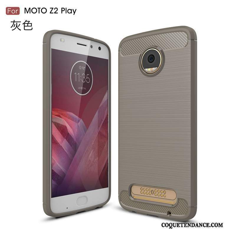 Moto Z2 Play Coque Silicone Incassable Fluide Doux Gris Tout Compris