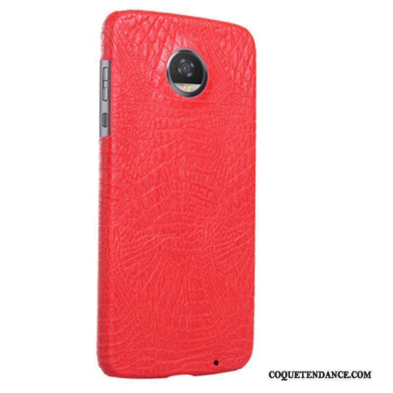 Moto Z2 Play Coque Étui En Cuir De Téléphone Rouge Border Protection