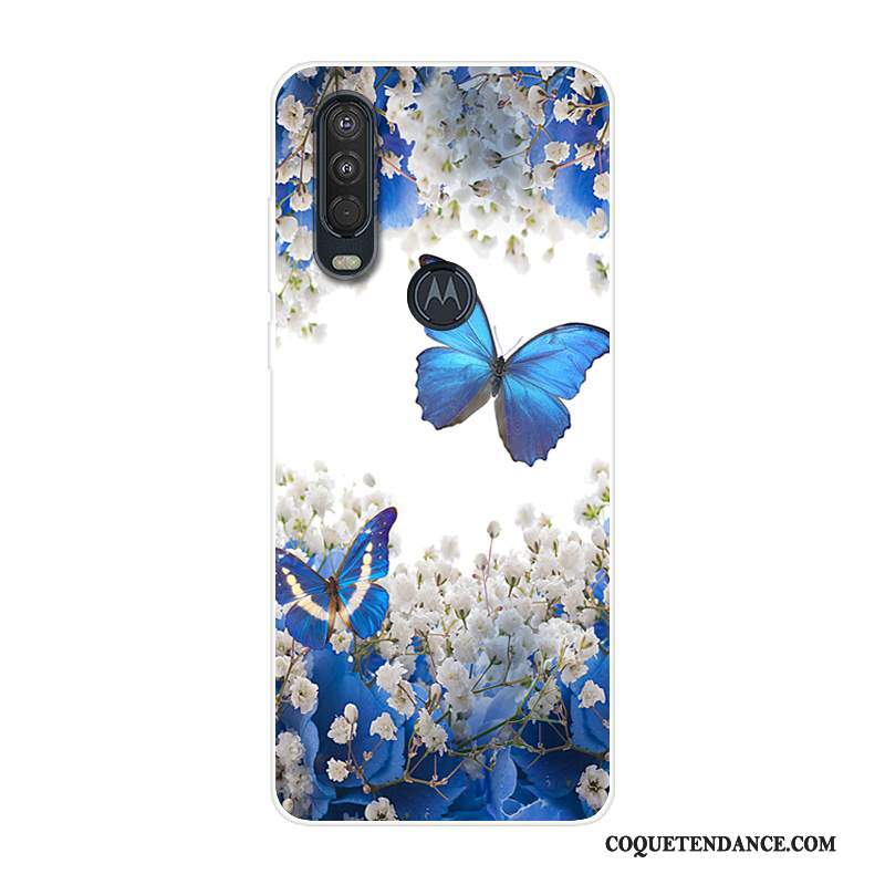 Motorola One Action Coque Tout Compris Étui Silicone De Téléphone Bleu