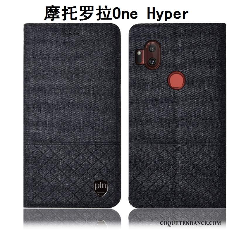 Motorola One Hyper Coque Gris Étui Protection Incassable Housse