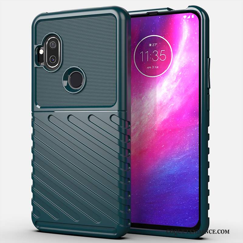 Motorola One Hyper Coque Incassable Armure De Téléphone Étui Vert