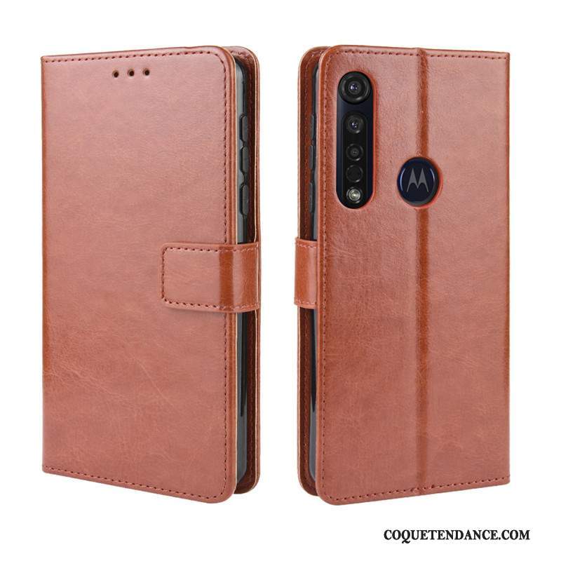 Motorola One Macro Coque Protection Modèle Fleurie Housse De Téléphone Étui En Cuir