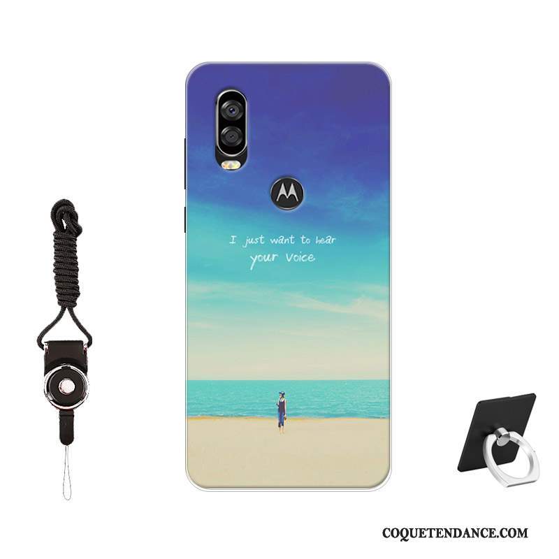 Motorola One Vision Coque Membrane Peinture Antidérapant Tout Compris Personnalité