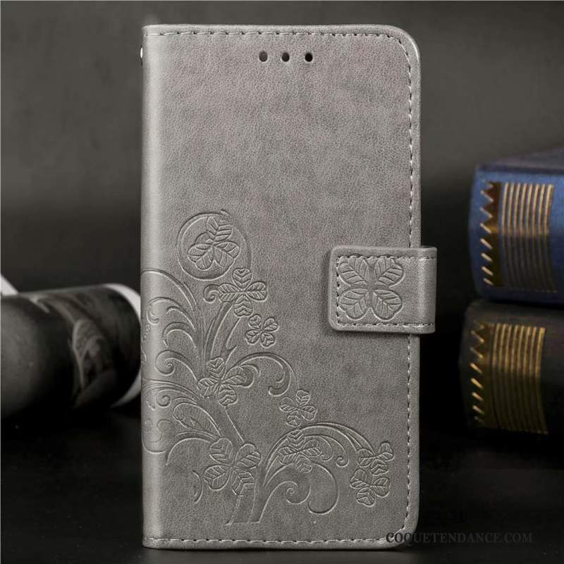 Nokia 2.1 Coque Étui En Cuir Clamshell Fluide Doux Incassable Gris