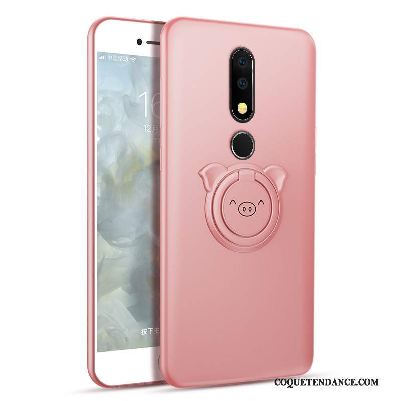 Nokia 3.1 Plus Coque Fluide Doux Tout Compris Rose Tendance Étui