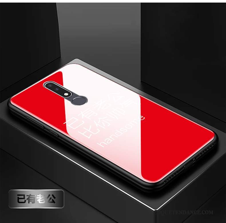 Nokia 3.1 Plus Coque Verre De Téléphone Étui Rouge Créatif
