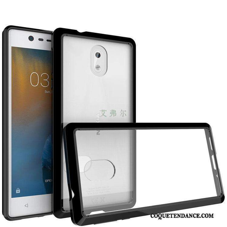 Nokia 3 Coque Transparent De Téléphone Étui Incassable Noir