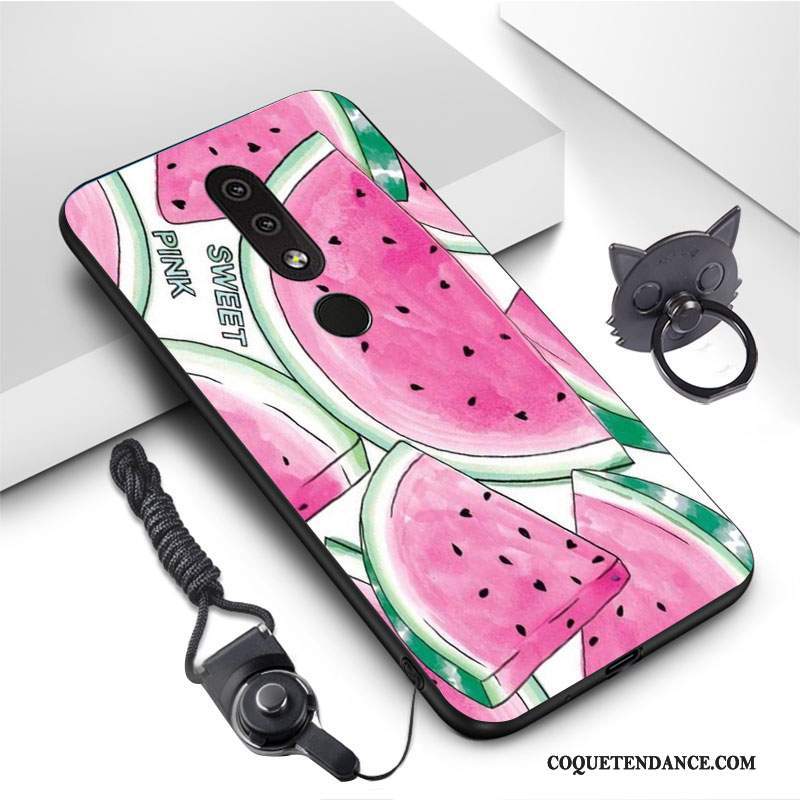 Nokia 4.2 Coque Vintage Incassable Mode Rose Vent