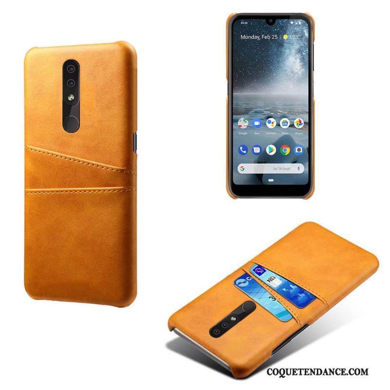 Nokia 4.2 Coque Étui Jaune De Téléphone Étui En Cuir Carte