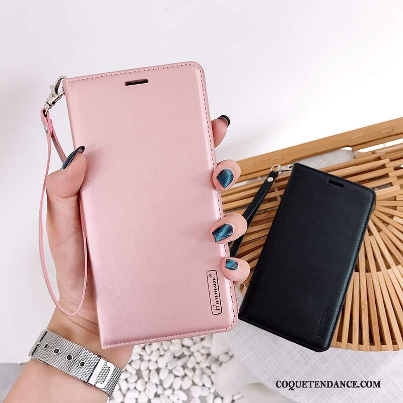 Nokia 6.1 Coque Rose Clamshell Étui En Cuir Incassable Protection