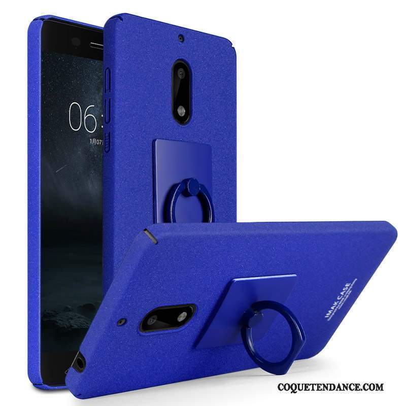 Nokia 6 Coque Anneau Difficile Tout Compris Bleu