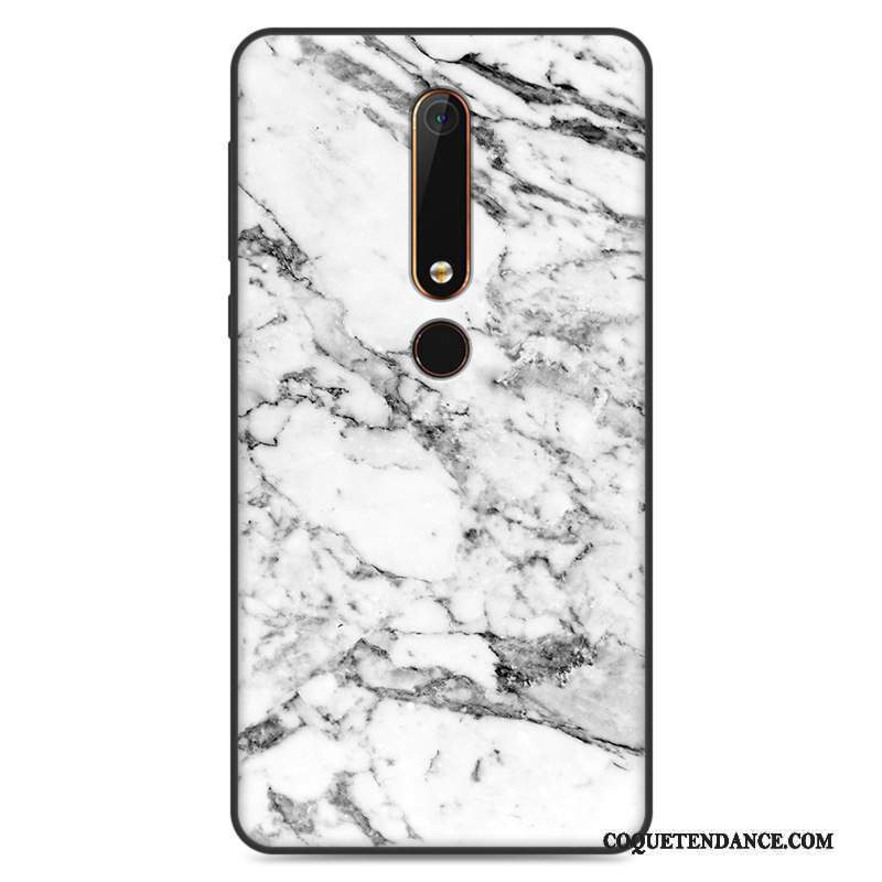 Nokia 6 Coque Incassable Étui Nouveau Blanc Grain De Bois